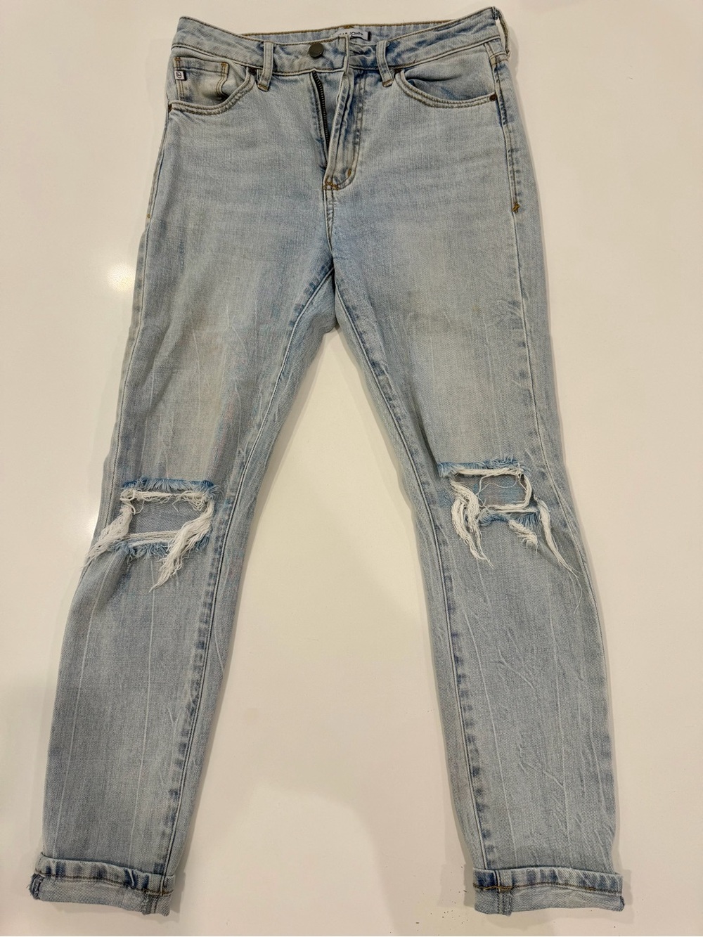 Dear John Light Blue Distressed Skinny Jeans